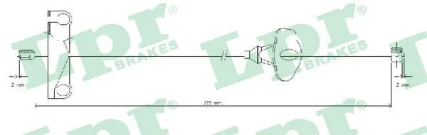 Handler.Part Cable, parking brake LPR C0268B 1