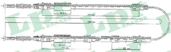 Handler.Part Cable, parking brake LPR C0278B 1