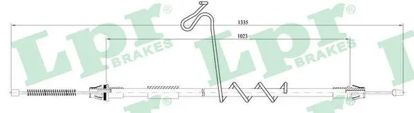 Handler.Part Cable, parking brake LPR C0286B 1