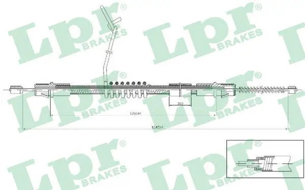 Handler.Part Cable, parking brake LPR C0287B 1