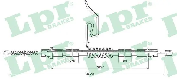 Handler.Part Cable, parking brake LPR C0288B 1