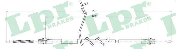 Handler.Part Cable, parking brake LPR C0290B 1