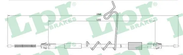 Handler.Part Cable, parking brake LPR C0291B 1