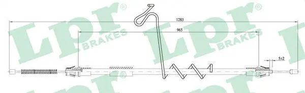 Handler.Part Cable, parking brake LPR C0292B 1