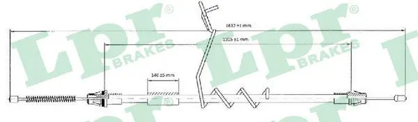 Handler.Part Cable, parking brake LPR C0294B 1