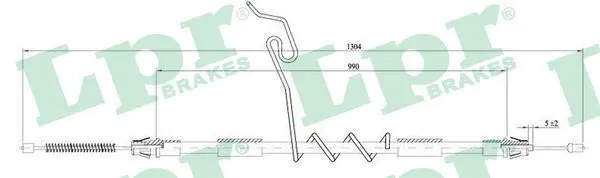 Handler.Part Cable, parking brake LPR C0296B 1