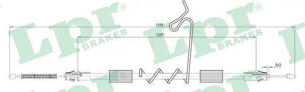 Handler.Part Cable, parking brake LPR C0297B 1