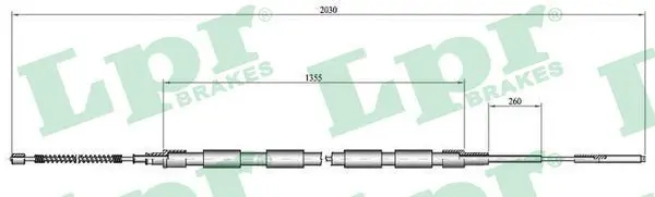 Handler.Part Cable, parking brake LPR C0302B 1