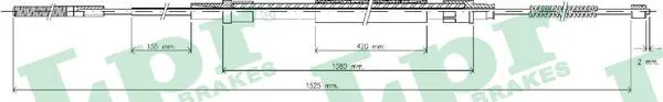 Handler.Part Cable, parking brake LPR C0303B 1