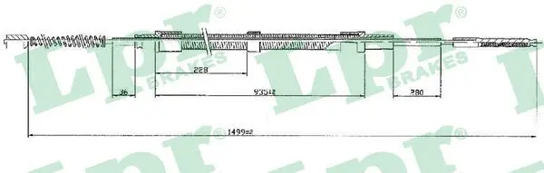 Handler.Part Cable, parking brake LPR C0304B 1