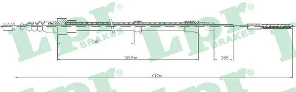 Handler.Part Cable, parking brake LPR C0305B 1