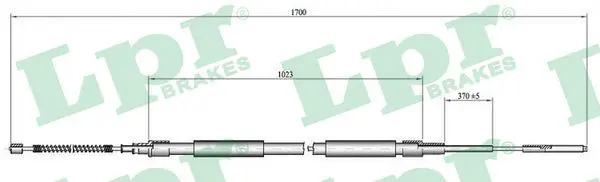 Handler.Part Cable, parking brake LPR C0306B 1