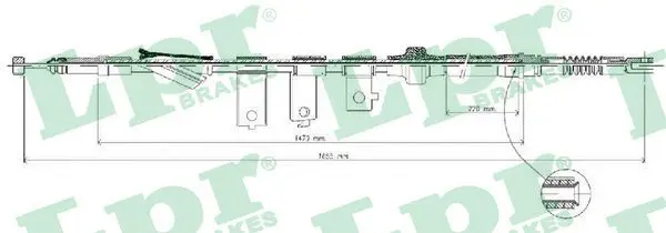 Handler.Part Cable, parking brake LPR C0311B 1