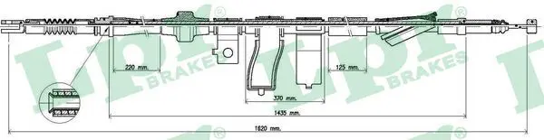 Handler.Part Cable, parking brake LPR C0313B 1