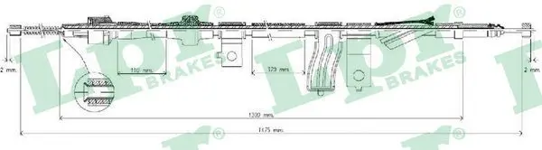 Handler.Part Cable, parking brake LPR C0315B 1