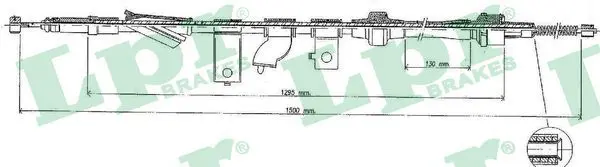 Handler.Part Cable, parking brake LPR C0317B 1