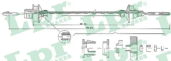 Handler.Part Clutch cable LPR C0336C 1