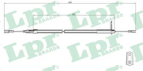 Handler.Part Cable, parking brake LPR C0407B 1