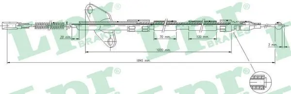 Handler.Part Cable, parking brake LPR C0413B 1