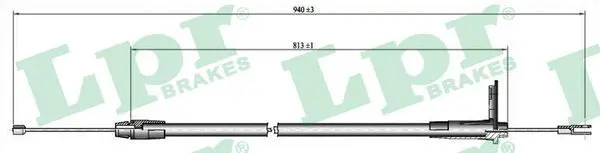 Handler.Part Cable, parking brake LPR C0424B 1