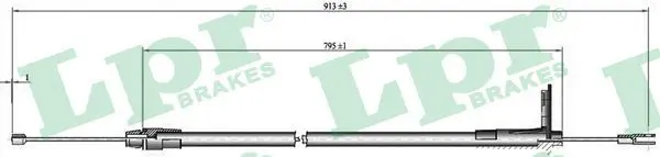 Handler.Part Cable, parking brake LPR C0425B 1