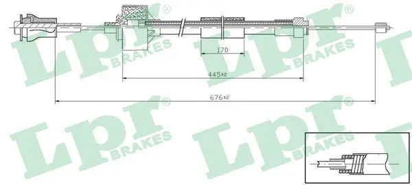 Handler.Part Clutch cable LPR C0426C 1