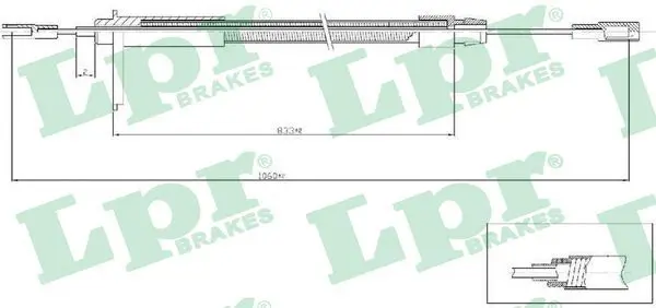 Handler.Part Cable, parking brake LPR C0435B 1