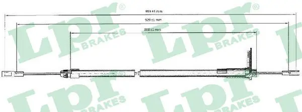 Handler.Part Cable, parking brake LPR C0440B 1