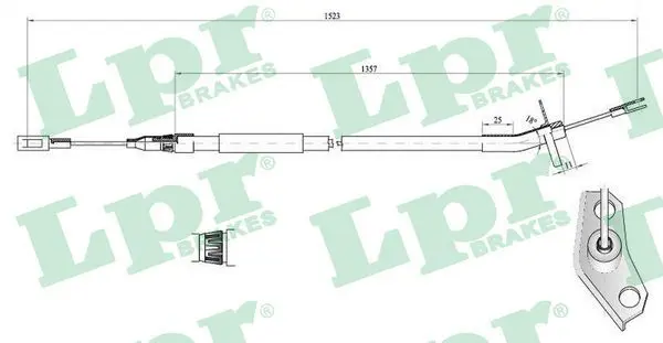 Handler.Part Cable, parking brake LPR C0446B 1