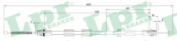 Handler.Part Cable, parking brake LPR C0469B 1