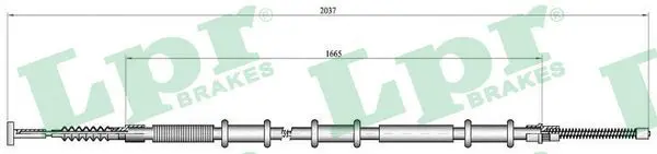 Handler.Part Cable, parking brake LPR C0470B 1