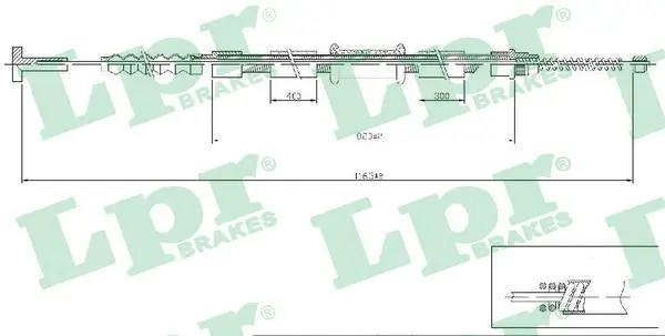 Handler.Part Cable, parking brake LPR C0471B 1