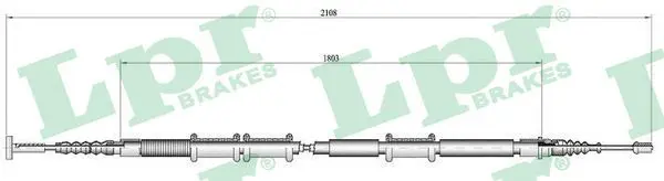 Handler.Part Cable, parking brake LPR C0473B 1