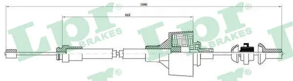 Handler.Part Clutch cable LPR C0480C 1