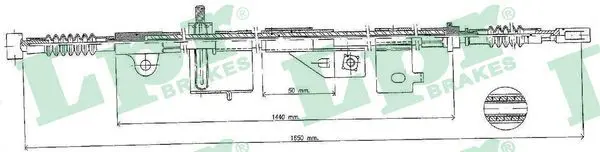 Handler.Part Cable, parking brake LPR C0500B 1