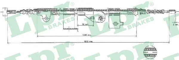 Handler.Part Cable, parking brake LPR C0503B 1