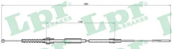 Handler.Part Cable, parking brake LPR C0516B 1