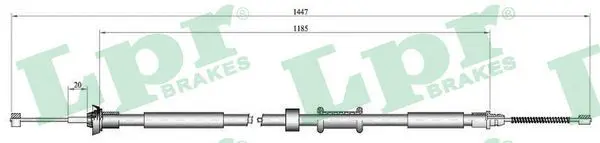 Handler.Part Cable, parking brake LPR C0517B 1