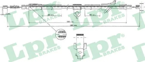 Handler.Part Cable, parking brake LPR C0529B 1