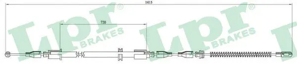 Handler.Part Cable, parking brake LPR C0562B 1