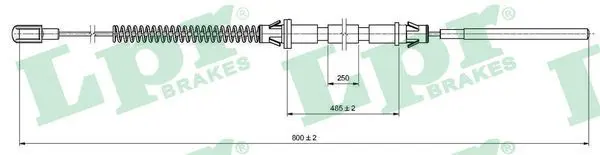 Handler.Part Cable, parking brake LPR C0574B 1