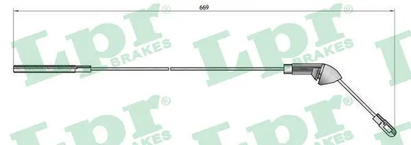 Handler.Part Cable, parking brake LPR C0579B 1