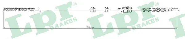 Handler.Part Cable, parking brake LPR C0591B 1