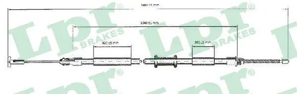 Handler.Part Cable, parking brake LPR C0600B 1