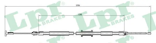 Handler.Part Cable, parking brake LPR C0601B 1