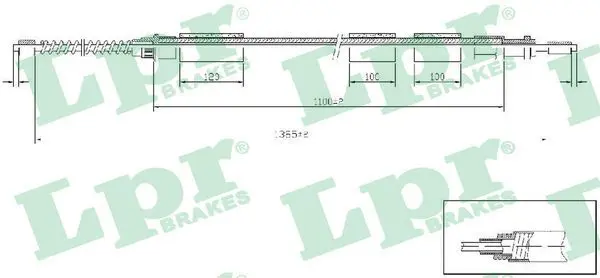 Handler.Part Cable, parking brake LPR C0609B 1