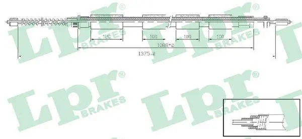 Handler.Part Cable, parking brake LPR C0610B 1