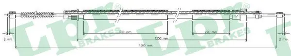 Handler.Part Cable, parking brake LPR C0617B 1