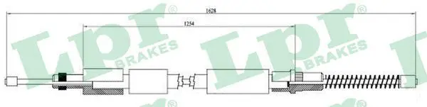 Handler.Part Cable, parking brake LPR C0619B 1