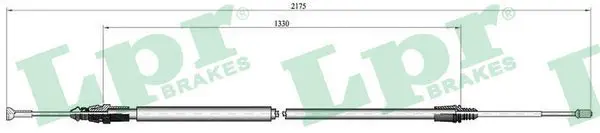 Handler.Part Cable, parking brake LPR C0642B 1